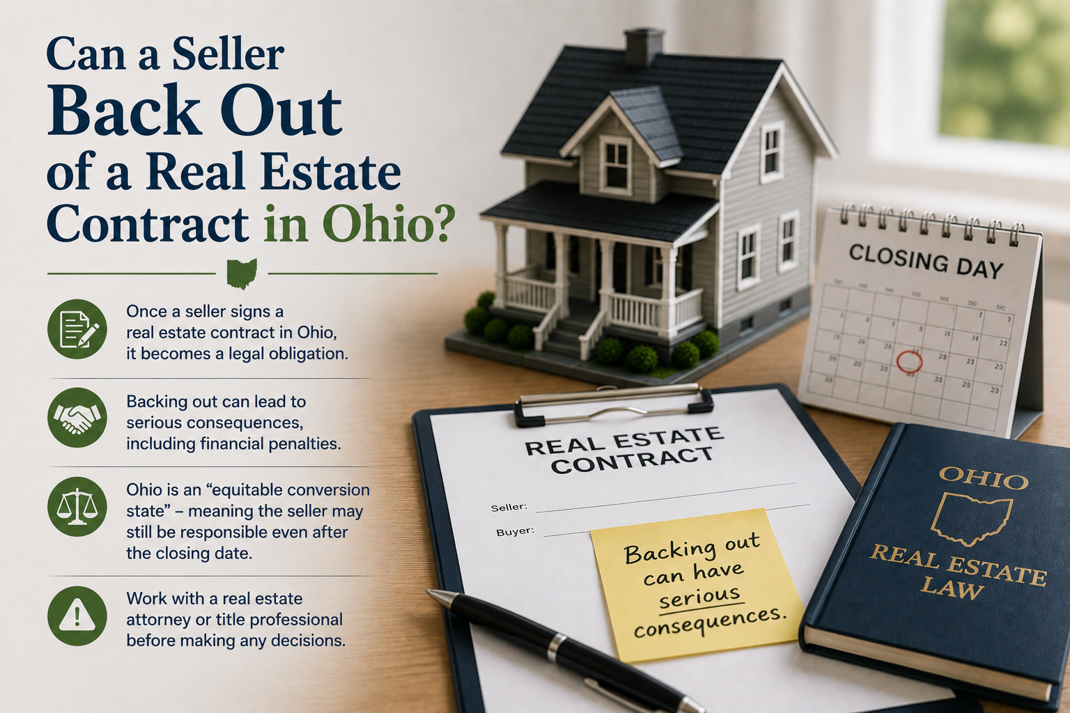 Can a Seller Back Out of a Real Estate Contract in Ohio?